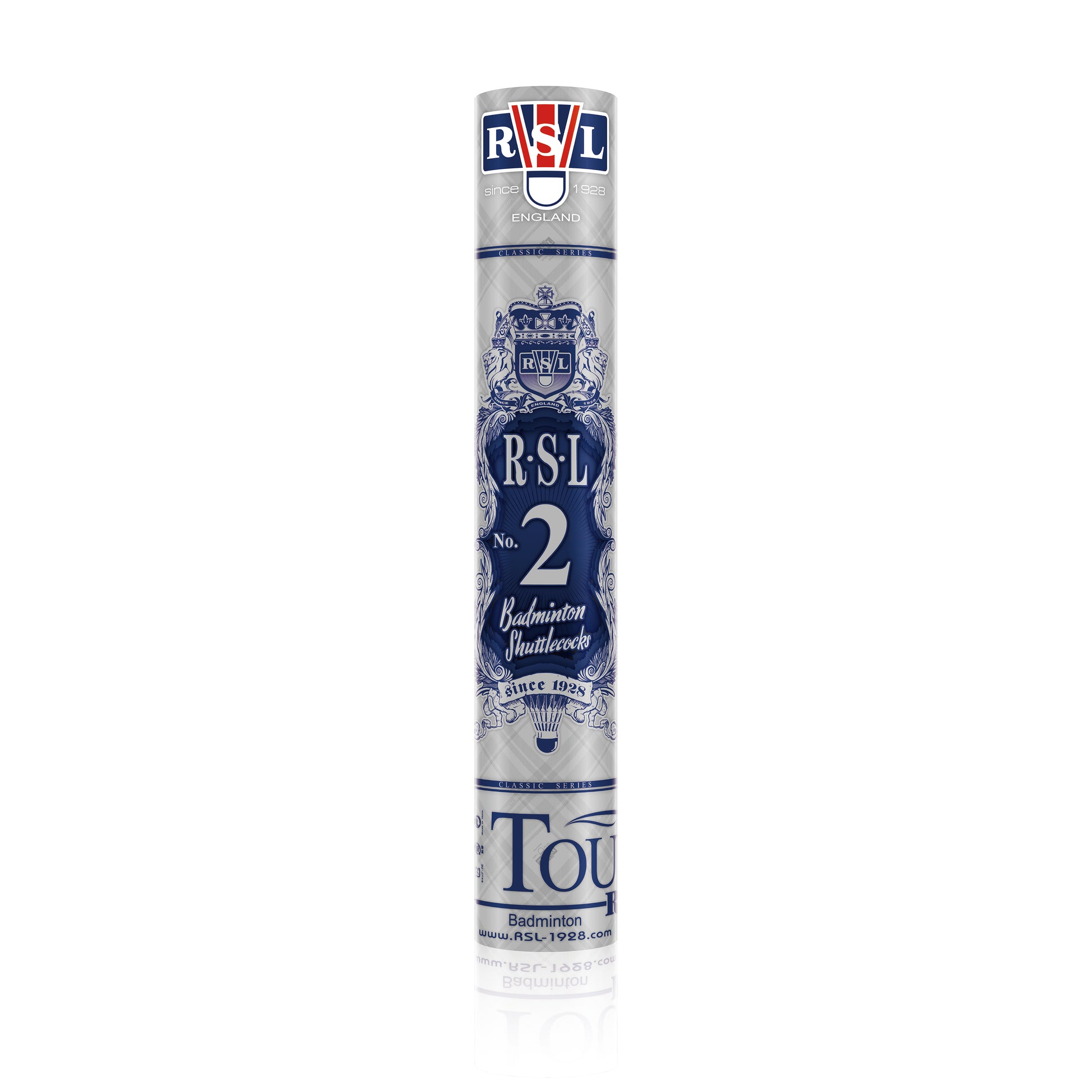 High-quality duck feather shuttlecocks RSL Tourney No.2 for advanced badminton players, 12-pack tube for competitive use