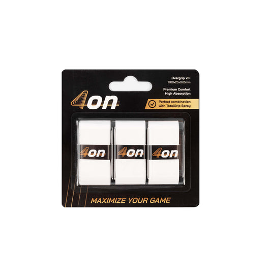 4on Premium Comfort Overgrip - 3-pack soft and absorbent padel overgrips